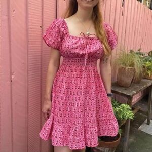 Pink City Prints Candy Daisy Rah Rah Mini Dress